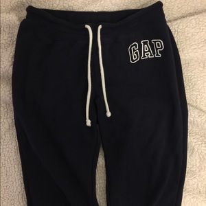 Gap Logo Navy Blue Cinched Joggers